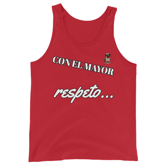 Camiseta tirantes unisex cubana Con el Mayor Respeto cultura cubana El Guasabeo